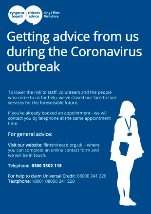 citizens advice covid poster in english