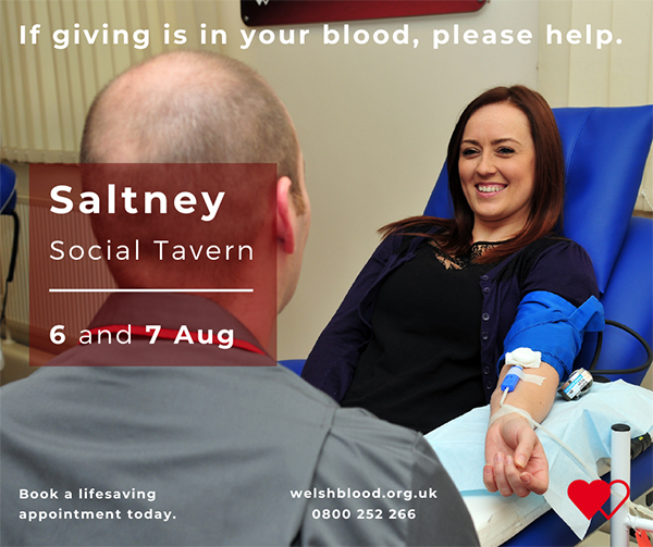 give blood in saltney